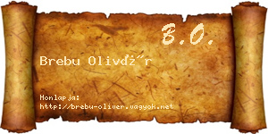 Brebu Olivér névjegykártya